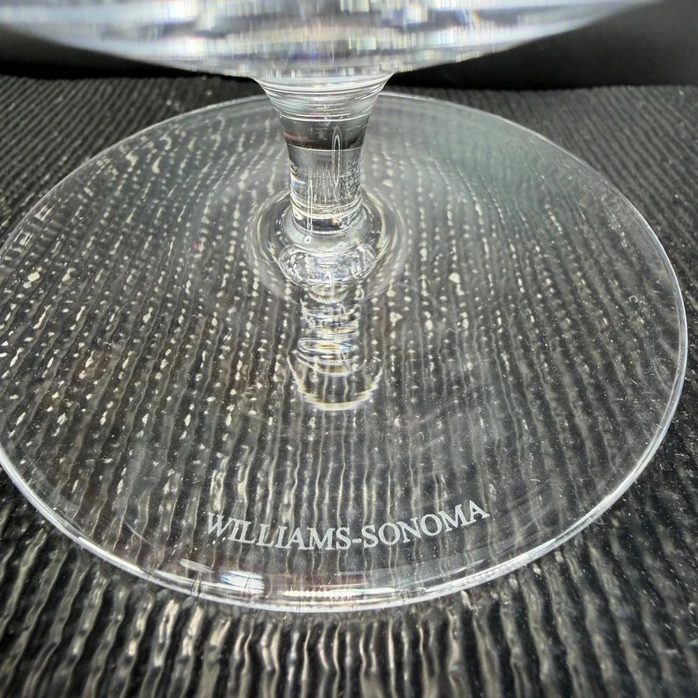 Williams‎ Sonoma Brandy Snifter Clear Glass Cognac Stemware Cup 5 Inch Tall